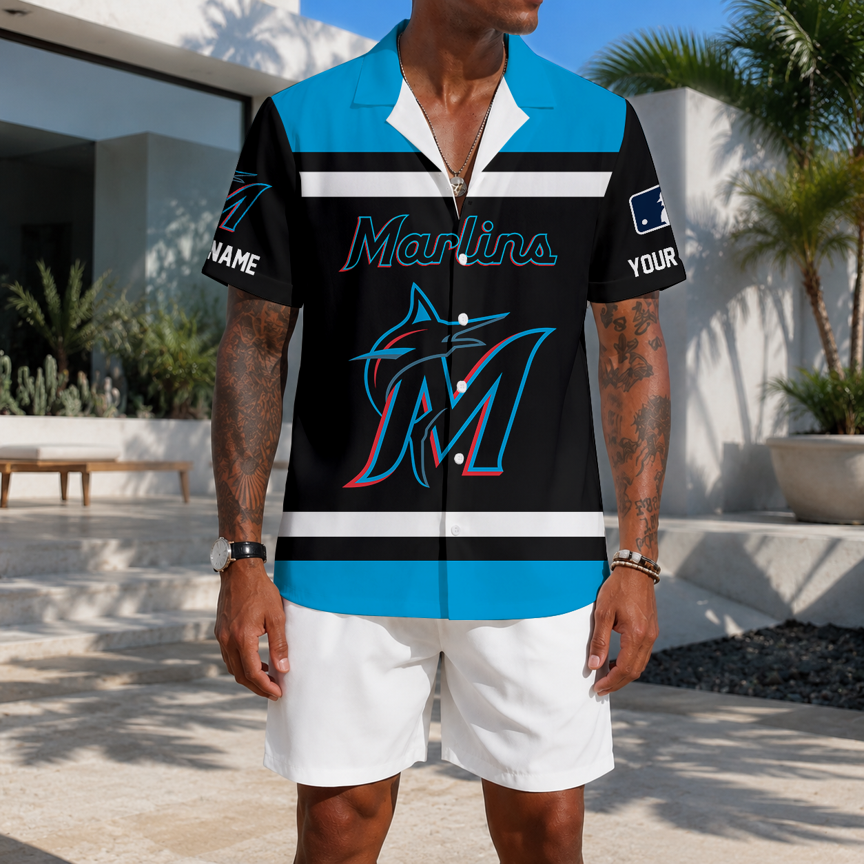 MEGA SALE - NEW CUSTOMIZED MLB20 MMS MIAMI MARLINS UNISEX HAWAIIAN SHIRT