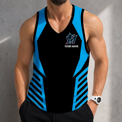 FLASH SALE - NEW CUSTOMIZED MLB20 MIAMI MARLINS UNISEX TANK TOP