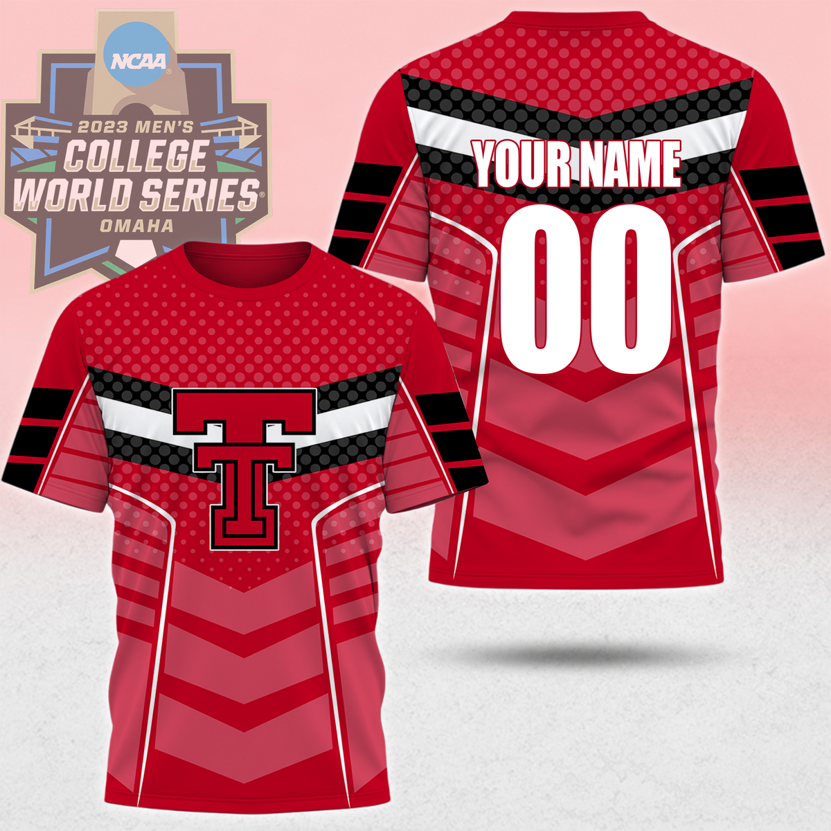 LIMITED EDITION - NEW CUSTOMIZED NCAA CWS20 TRR TEXAS TECH RED RAIDERS T-SHIRT, POLO SHIRT, ZIP POLO SHIRT, SWEATSHIRT, HOODIE & ZIP HOODIE