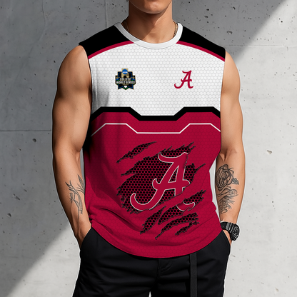 FINAL SALE - NEW CUSTOMIZED NCAA CWS21 ABC ALABAMA CRIMSON TIDE MEN'S GYM SHIRT