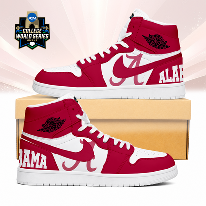 LIMITED EDITION - NEW CUSTOMIZED NCAA CWS21 ABC ALABAMA CRIMSON TIDE AIR JORDAN SNEAKERS