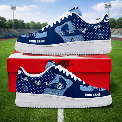 SPECIAL OFFER - NEW CUSTOMIZED MLB21 TBR TAMPA BAY RAYS AF1 SNEAKERS
