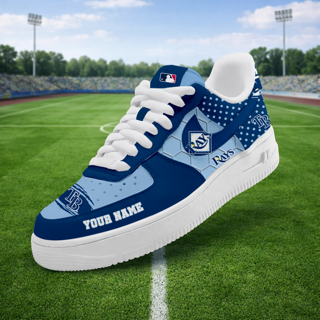 SPECIAL OFFER - NEW CUSTOMIZED MLB21 TBR TAMPA BAY RAYS AF1 SNEAKERS