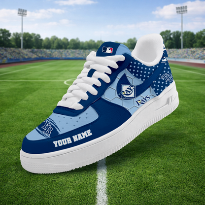 SPECIAL OFFER - NEW CUSTOMIZED MLB21 TBR TAMPA BAY RAYS AF1 SNEAKERS