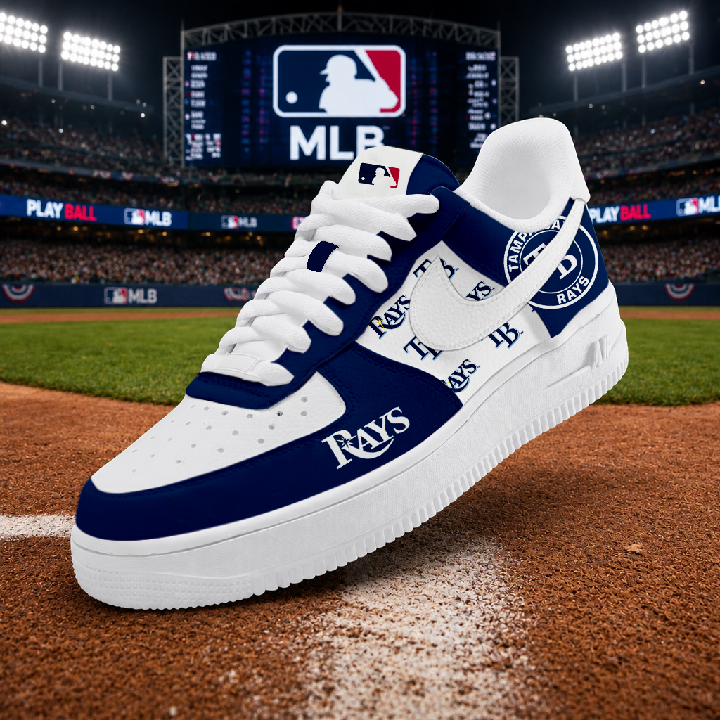 LIMITED EDITION - NEW CUSTOMIZED MLB21 TBR TAMPA BAY RAYS AF1 SHOES