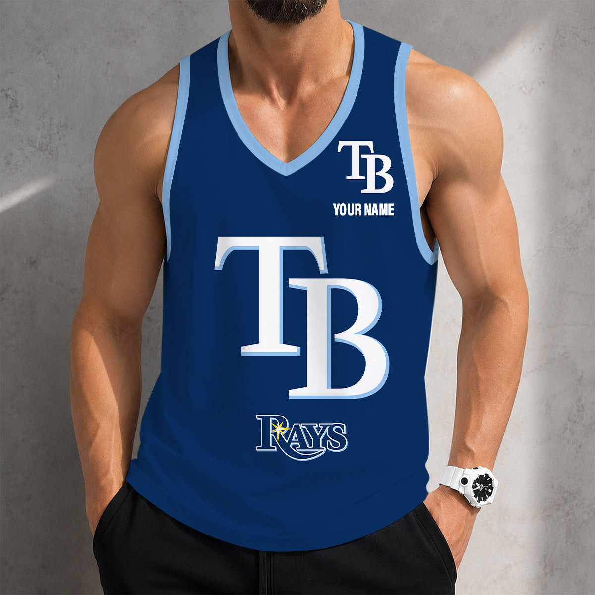 FINAL SALE - NEW CUSTOMIZED MLB21 TAMPA BAY RAYS UNISEX TANK TOP