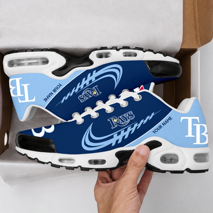 LIMITED EDITION - NEW CUSTOMIZED MLB21 TBR TAMPA BAY RAYS AIR MAX PLUS SNEAKERS