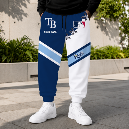FINAL SALE - NEW CUSTOMIZED MLB21 TBR TAMPA BAY RAYS SWEATPANTS