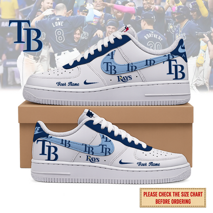 VIRAL EDITION - NEW CUSTOMIZED MLB21 TBR TAMPA BAY RAYS AF1 SHOES