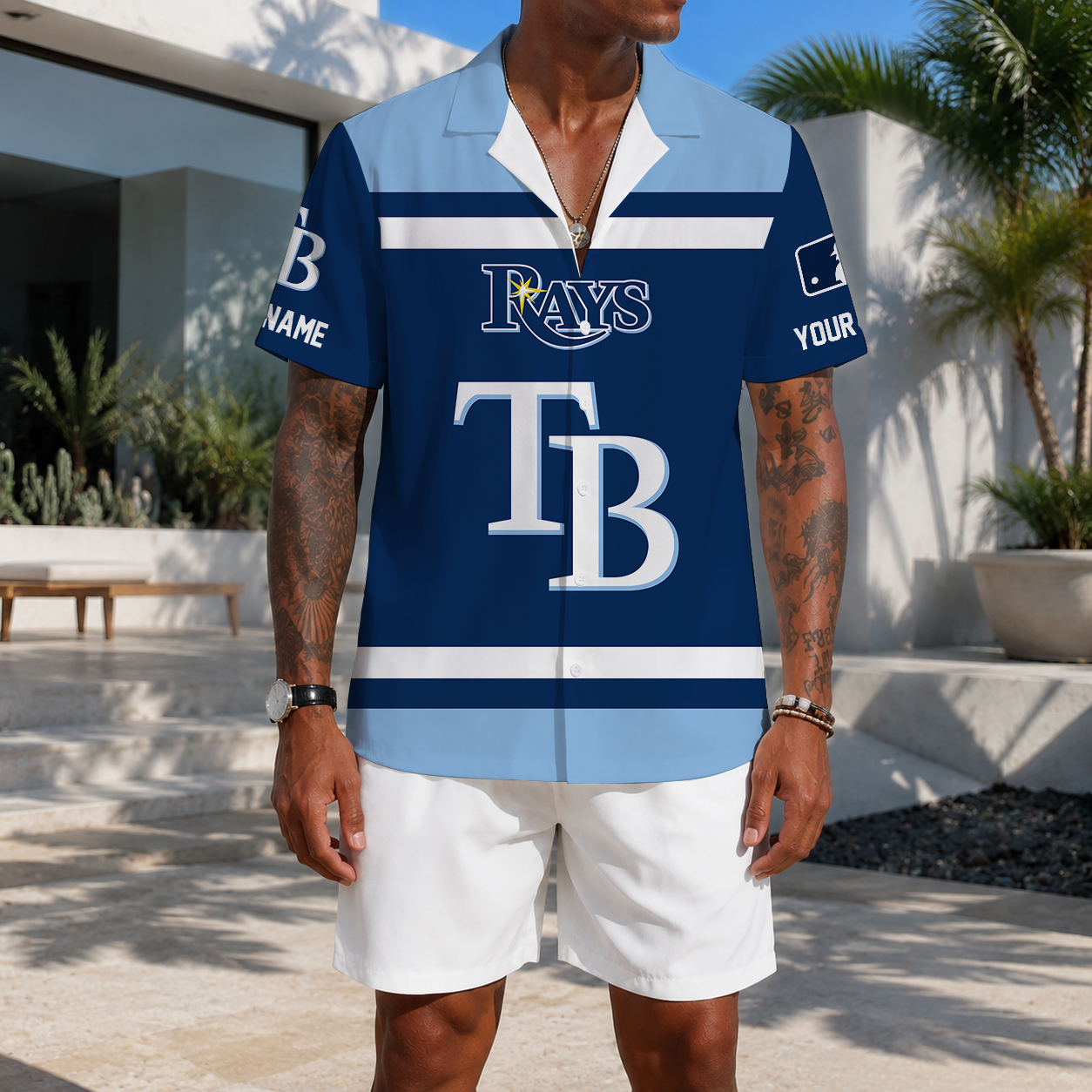 MEGA SALE - NEW CUSTOMIZED MLB21 TBR TAMPA BAY RAYS UNISEX HAWAIIAN SHIRT