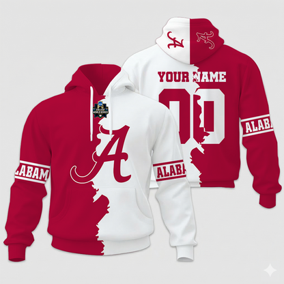 LIMITED EDITION - NEW CUSTOMIZED NCAA COLLEGE WORLD SERIES 21-ABC AB CRIMSON TIDE UNISEX HOODIE & ZIP HOODIE