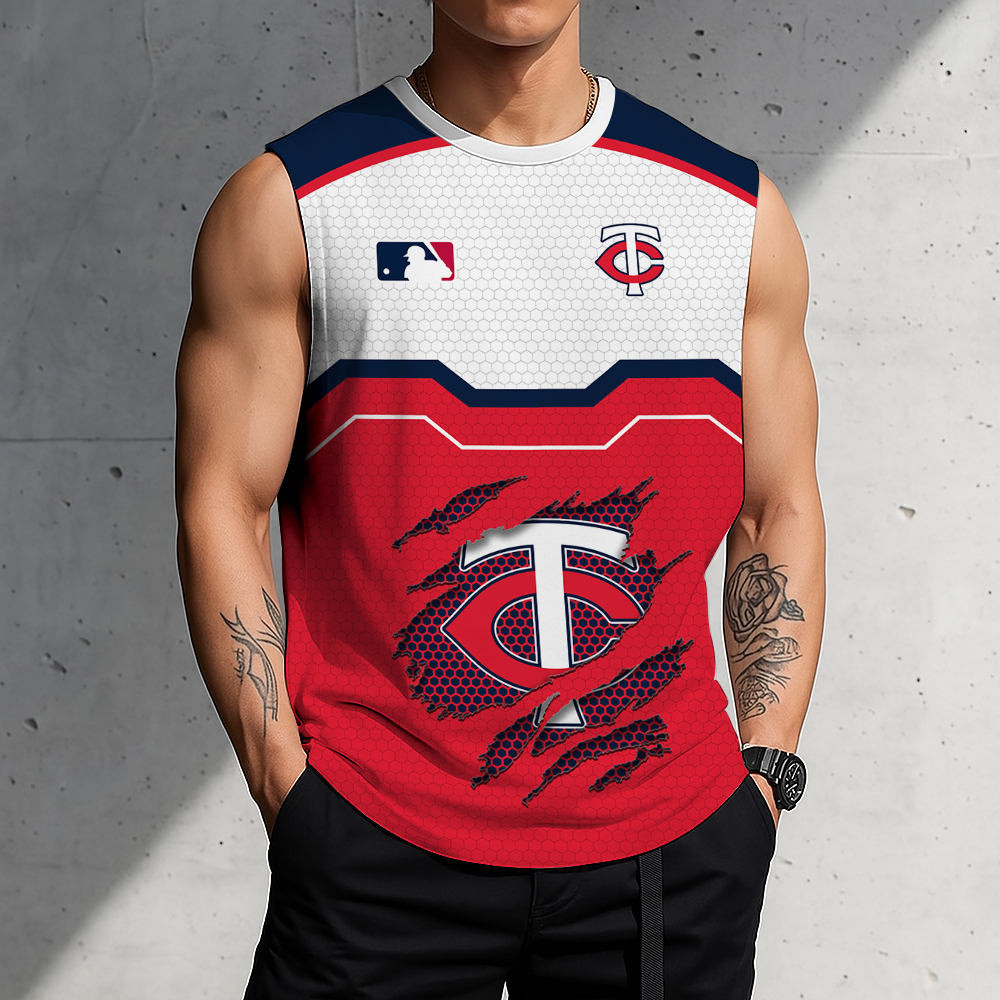 FINAL SALE - NEW CUSTOMIZED MLB22 MTS MINNESOTA TWINS MEN'S GYM SHIRT