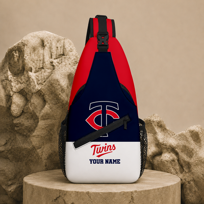 LIMITED EDITION - NEW CUSTOMIZED MLB22 MTS MINNESOTA TWINS SLING BAG
