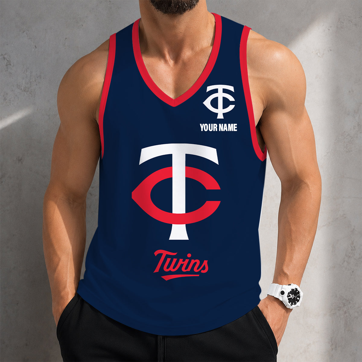 FINAL SALE - NEW CUSTOMIZED MLB22 MINNESOTA TWINS UNISEX TANK TOP