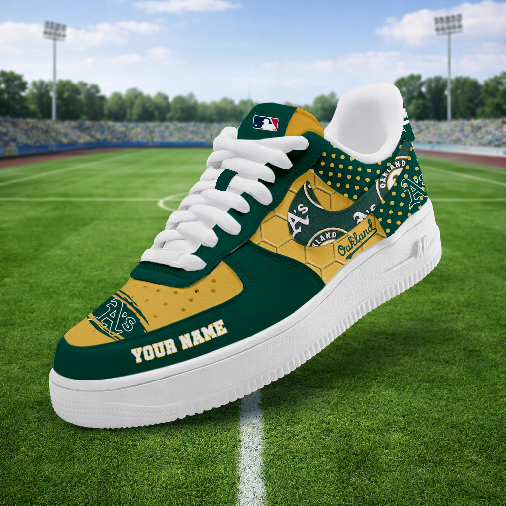 SPECIAL OFFER - NEW CUSTOMIZED MLB23 OAS OAKLAND ATHLETICS AF1 SNEAKERS