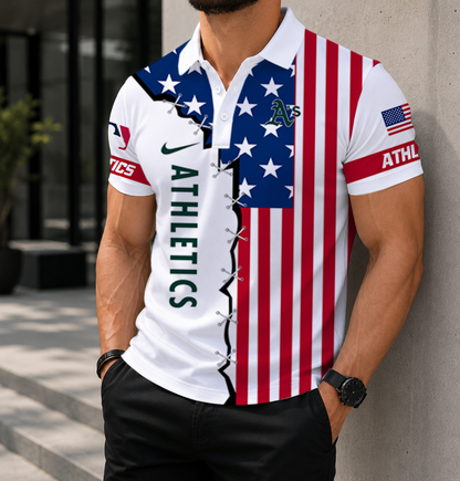 LIMITED EDITION - NEW CUSTOMIZED MLB23 OAS OAKLAND ATHLETICS POLO SHIRT, ZIP POLO SHIRT & T-SHIRTS