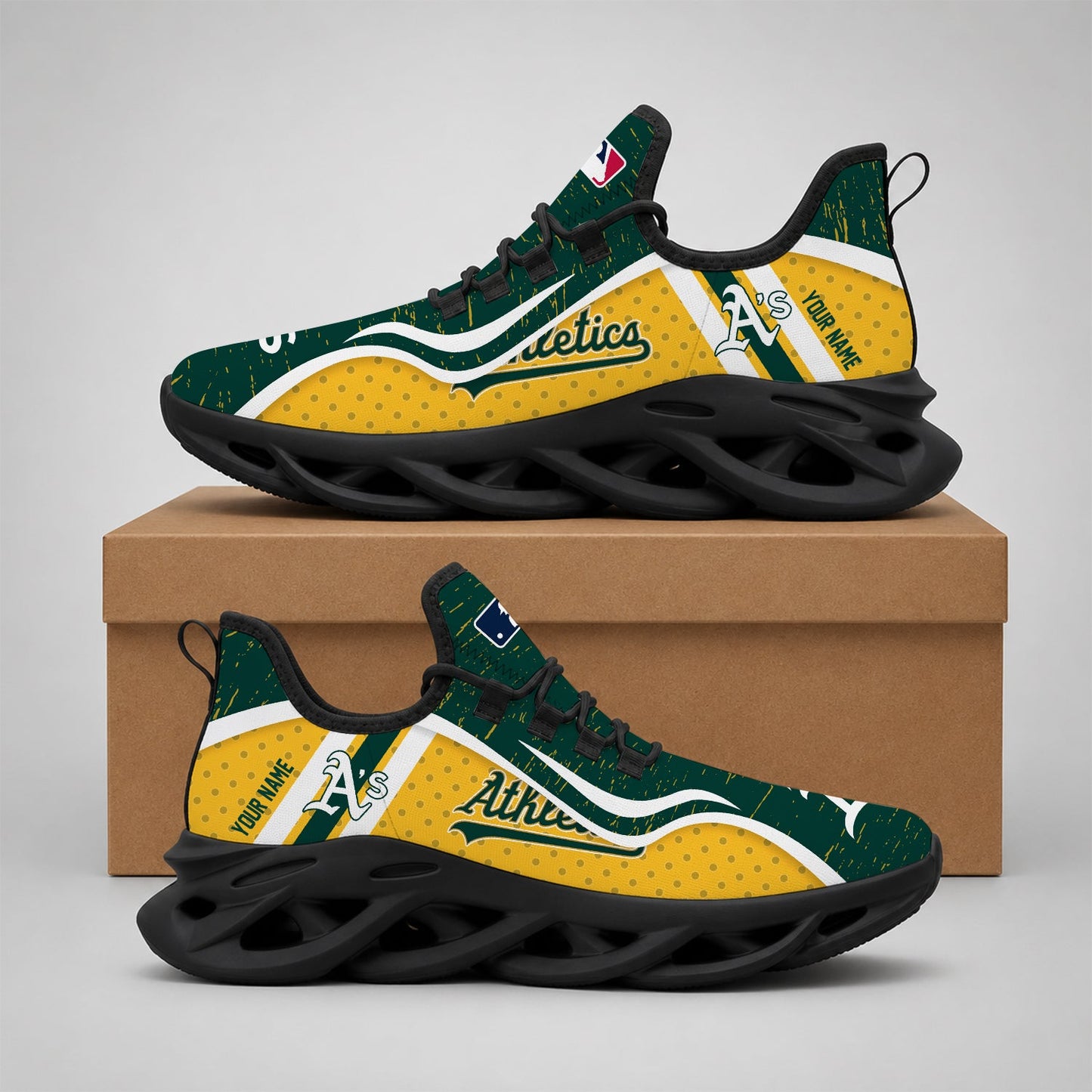VIRAL EDITION - NEW CUSTOMIZED MLB23 OAS OAKLAND ATHLETICS MAX SOUL SHOES