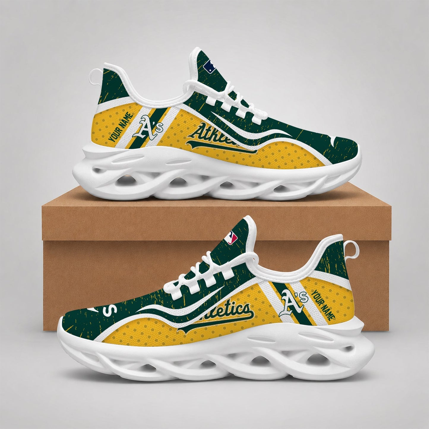 VIRAL EDITION - NEW CUSTOMIZED MLB23 OAS OAKLAND ATHLETICS MAX SOUL SHOES