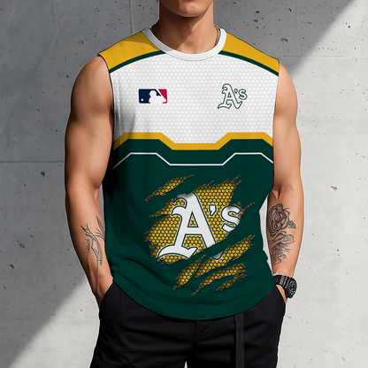 FINAL SALE - NEW CUSTOMIZED MLB23 OAS OAKLAND ATHLETICS MEN'S GYM SHIRT