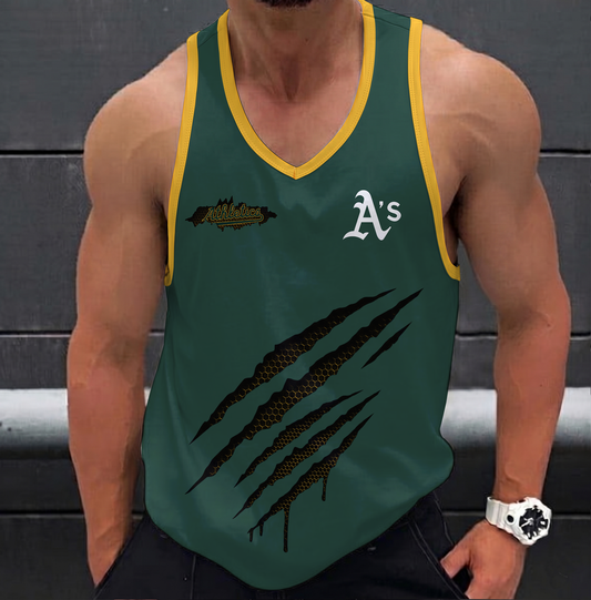 LIMITED EDITION - NEW CUSTOMIZED MLB23 OAKLAND ATHLETICS UNISEX TANK TOP