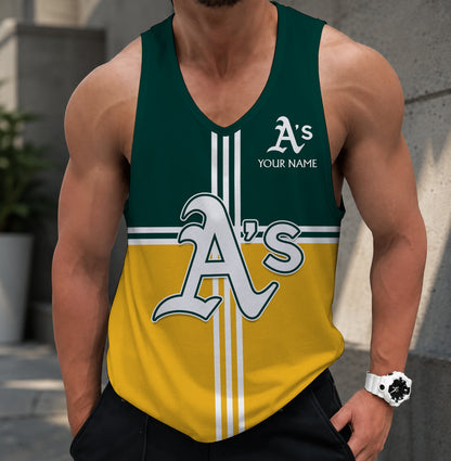 FINAL SALE - NEW CUSTOMIZED MLB23 OAKLAND ATHLETICS UNISEX TANK TOP
