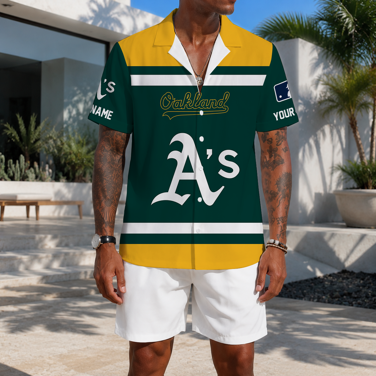 MEGA SALE - NEW CUSTOMIZED MLB23 OAS OAKLAND ATHLETICS UNISEX HAWAIIAN SHIRT