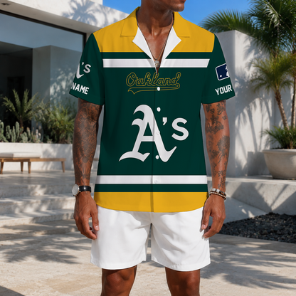 MEGA SALE - NEW CUSTOMIZED MLB23 OAS OAKLAND ATHLETICS UNISEX HAWAIIAN SHIRT
