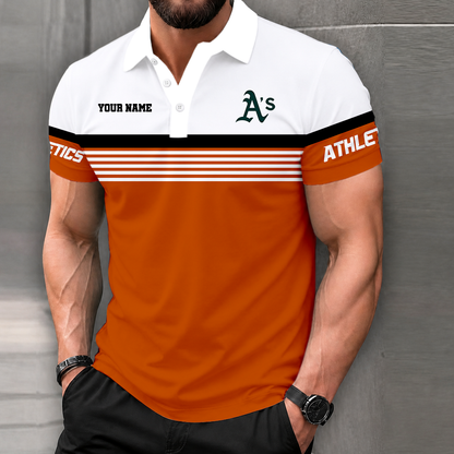 FINAL CLEARANCE - NEW CUSTOMIZED MLB23 OAS OAKLAND ATHLETICS POLO SHIRT