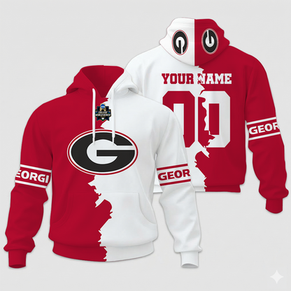 LIMITED EDITION - NEW CUSTOMIZED NCAA COLLEGE WORLD SERIES 23-GEB GE BULLGOGS UNISEX HOODIE & ZIP HOODIE