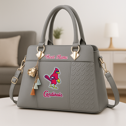 LIMITED EDITION - NEW CUSTOMIZED MLB24 SLC ST. LOUIS CARDINALS ZIP HANDBAG MULTICOLOR