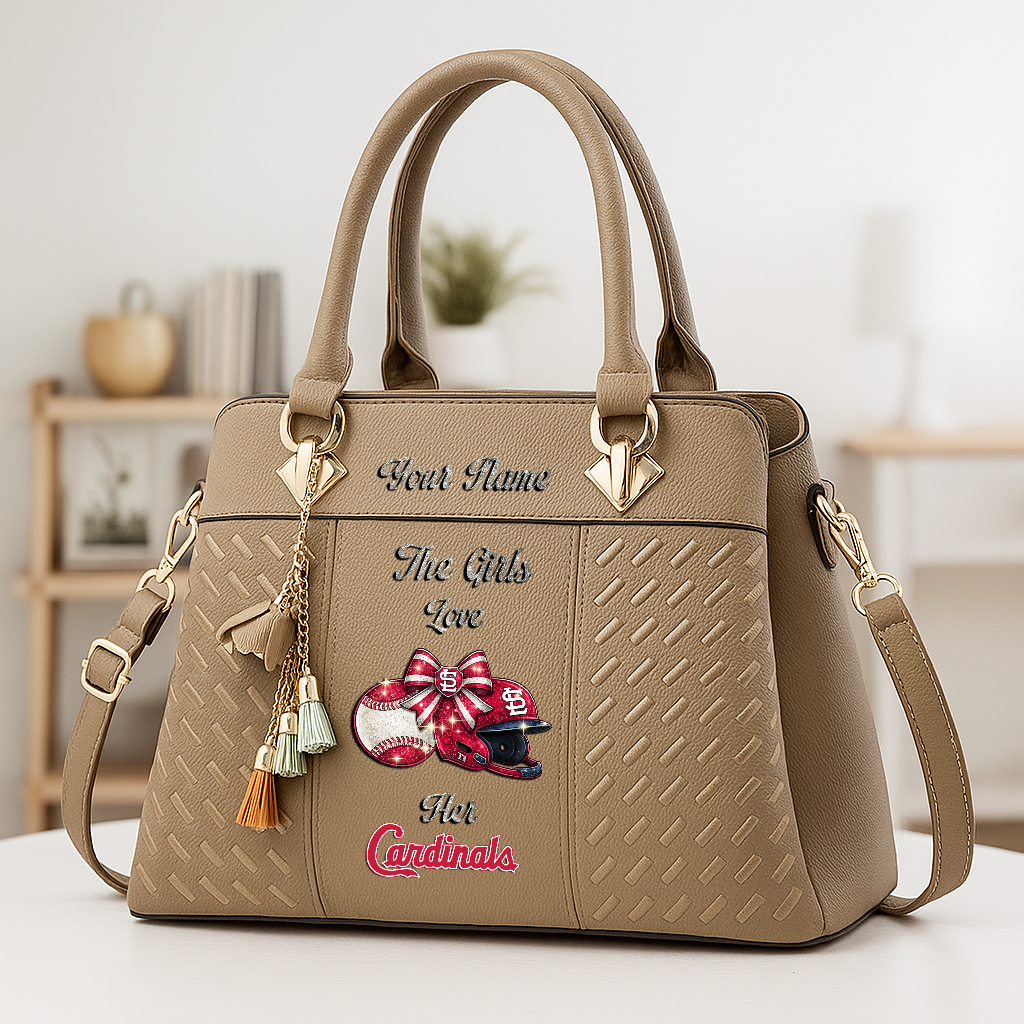 LIMITED EDITION - NEW CUSTOMIZED MLB24 SLC ST. LOUIS CARDINALS ZIP HANDBAG MULTICOLOR