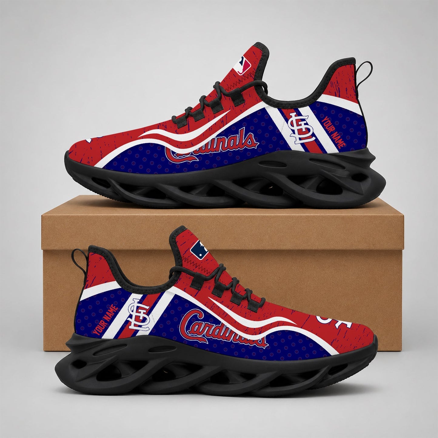 VIRAL EDITION - NEW CUSTOMIZED MLB24 SLC ST. LOUIS CARDINALS MAX SOUL SHOES