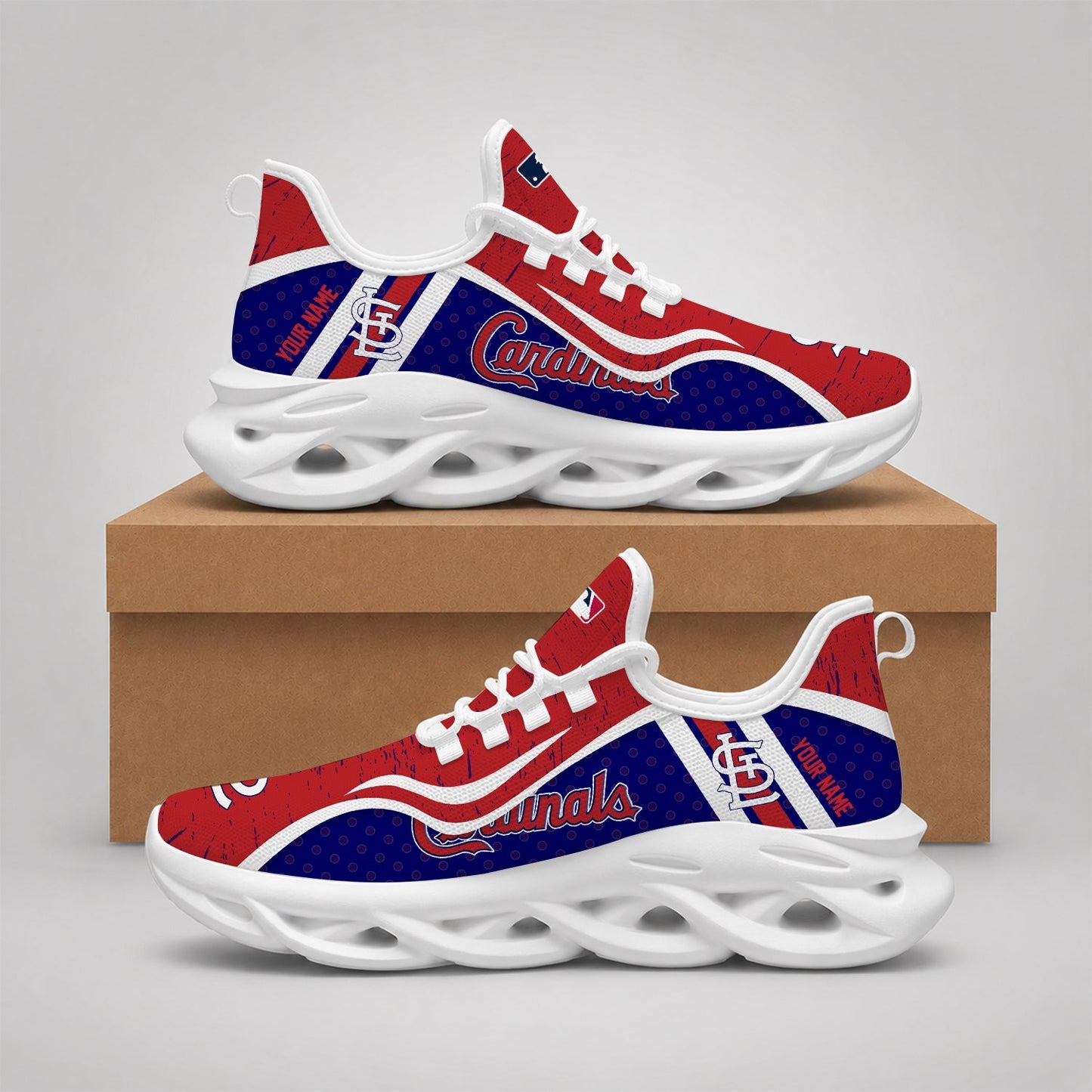VIRAL EDITION - NEW CUSTOMIZED MLB24 SLC ST. LOUIS CARDINALS MAX SOUL SHOES