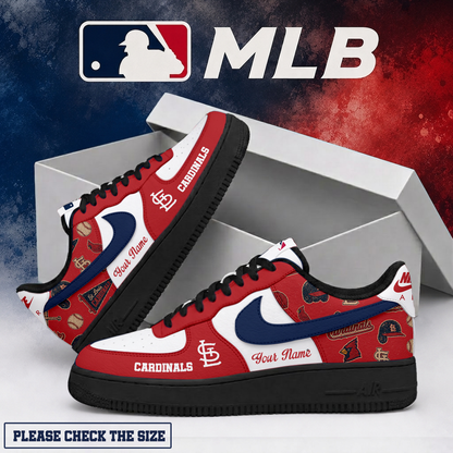 LIMITED EDITION - NEW CUSTOMIZED MLB24 SLC ST. LOUIS CARDINALS AF1 SHOES