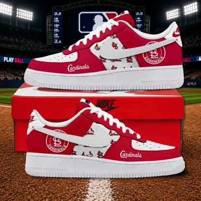LIMITED EDITION - NEW CUSTOMIZED MLB24 SLC ST. LOUIS CARDINALS AF1 SHOES