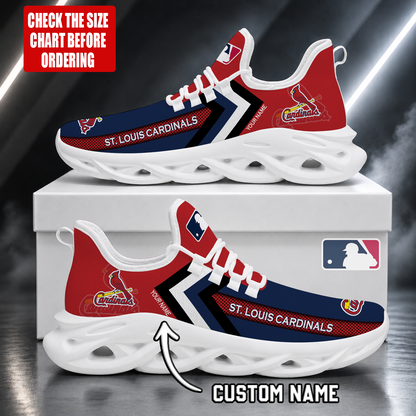 LIMITED EDITION - NEW CUSTOMIZED MLB24 SLC ST. LOUIS CARDINALS MAX SOUL SHOES