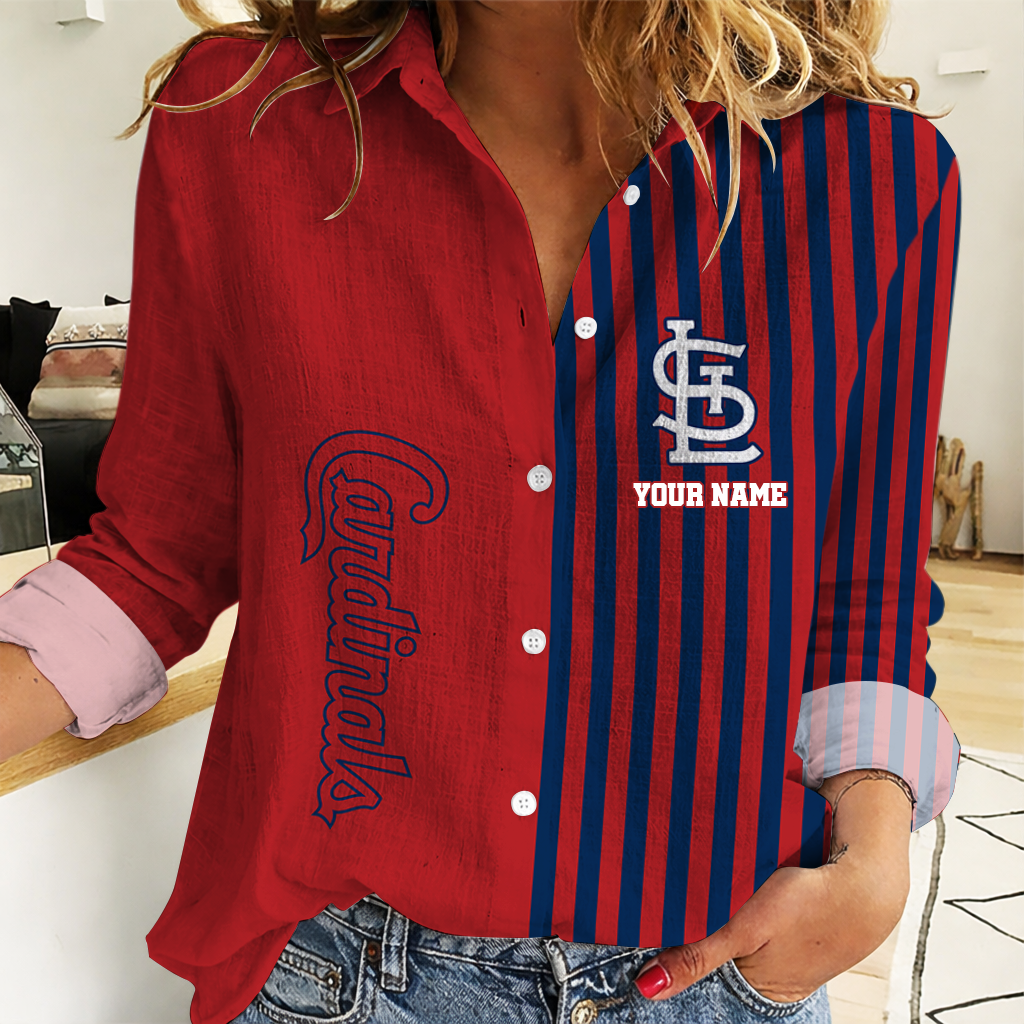 SPECIAL EDITION - NEW CUSTOMIZED MLB24 SLC ST. LOUIS CARDINALS WOMEN CASUAL SHIRT