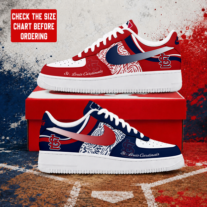 LIMITED EDITION - NEW CUSTOMIZED MLB24 SLC ST. LOUIS CARDINALS AF1 SHOES