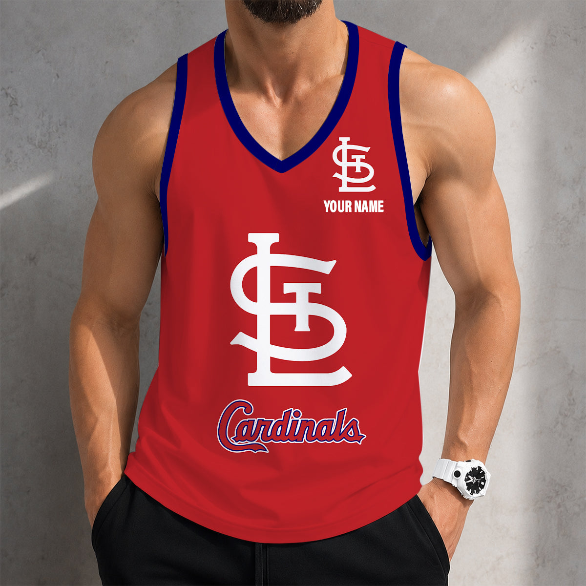 FINAL SALE - NEW CUSTOMIZED MLB24 ST. LOUIS CARDINALS UNISEX TANK TOP