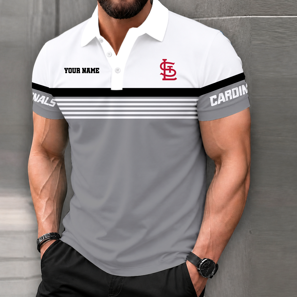 FINAL CLEARANCE - NEW CUSTOMIZED MLB24 SLC ST. LOUIS CARDINALS POLO SHIRT
