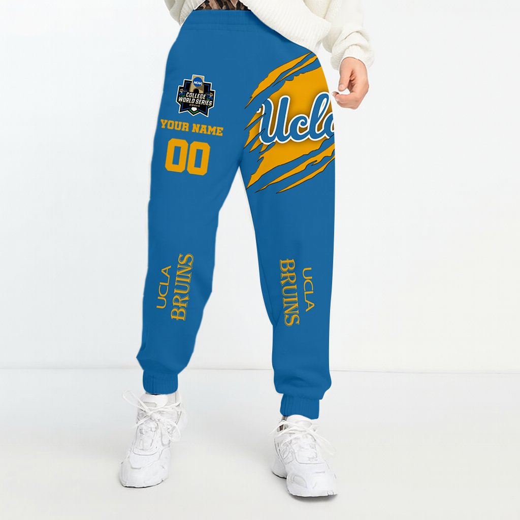 LIMITED EDITION- NEW CUSTOMIZED NCAA CWS24 UCB UCLA BRUINS UNISEX LONG PANTS