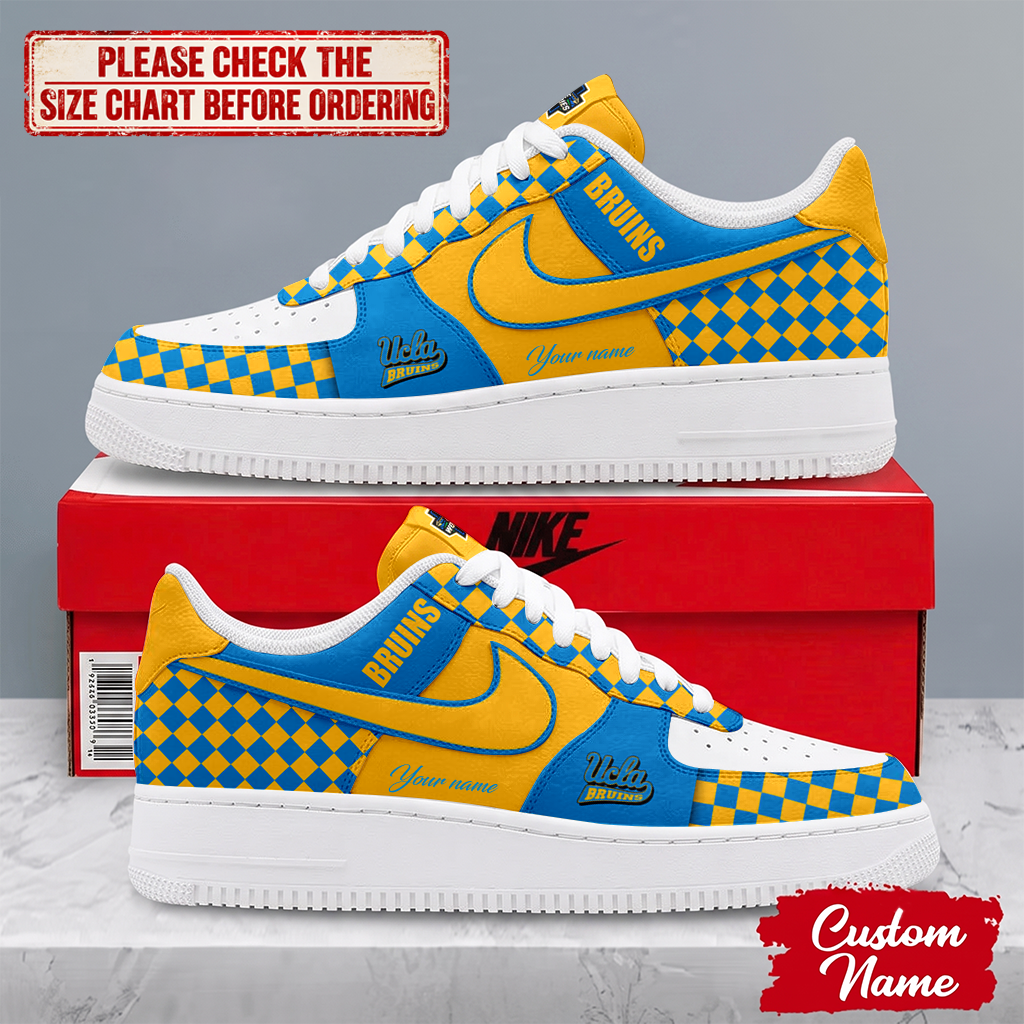 EXCLUSIVE EDITION - NEW CUSTOMIZED NCAA CWS24 UCB UCLA BRUINS AF1 SHOES