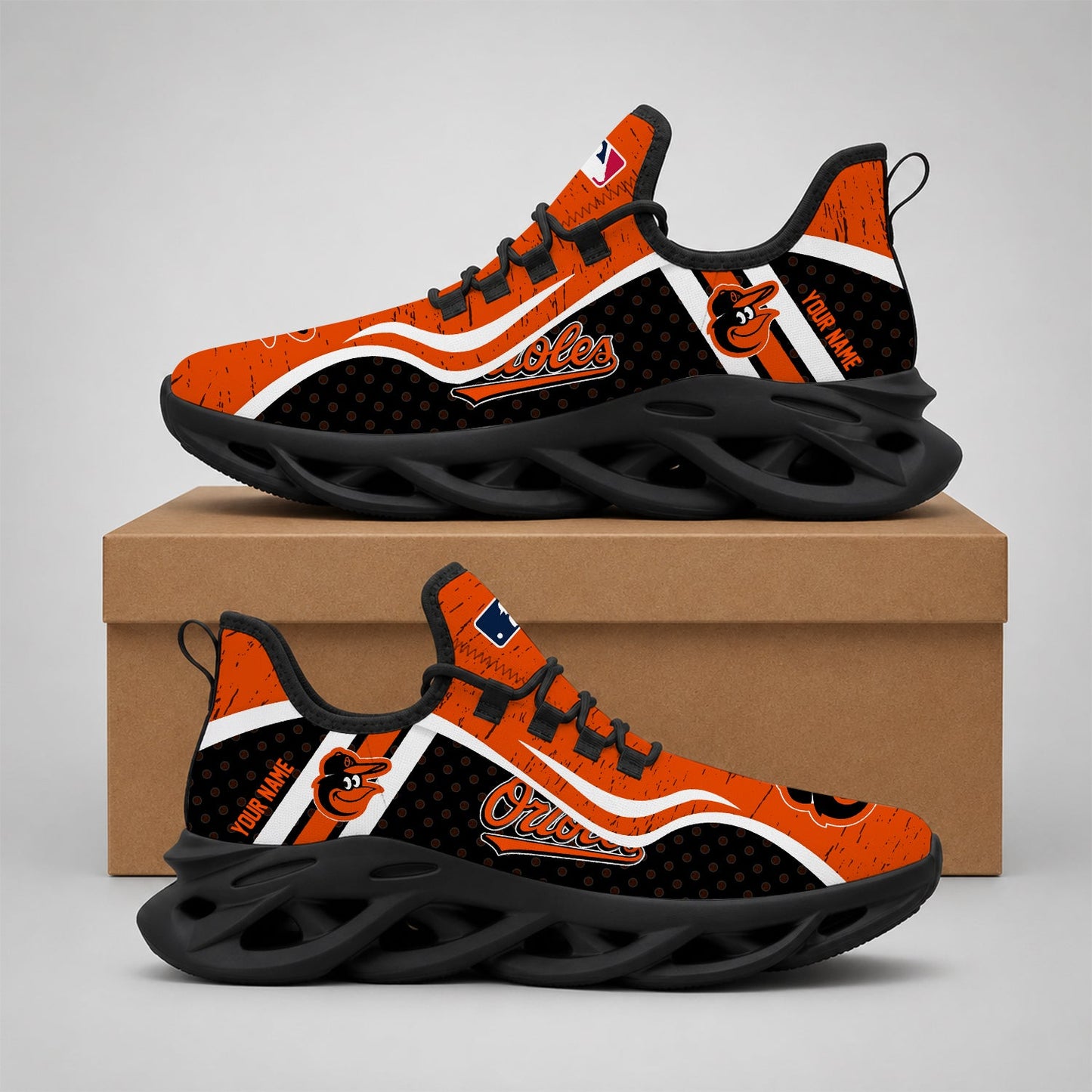 VIRAL EDITION - NEW CUSTOMIZED MLB25 BOS BALTIMORE ORIOLES MAX SOUL SHOES