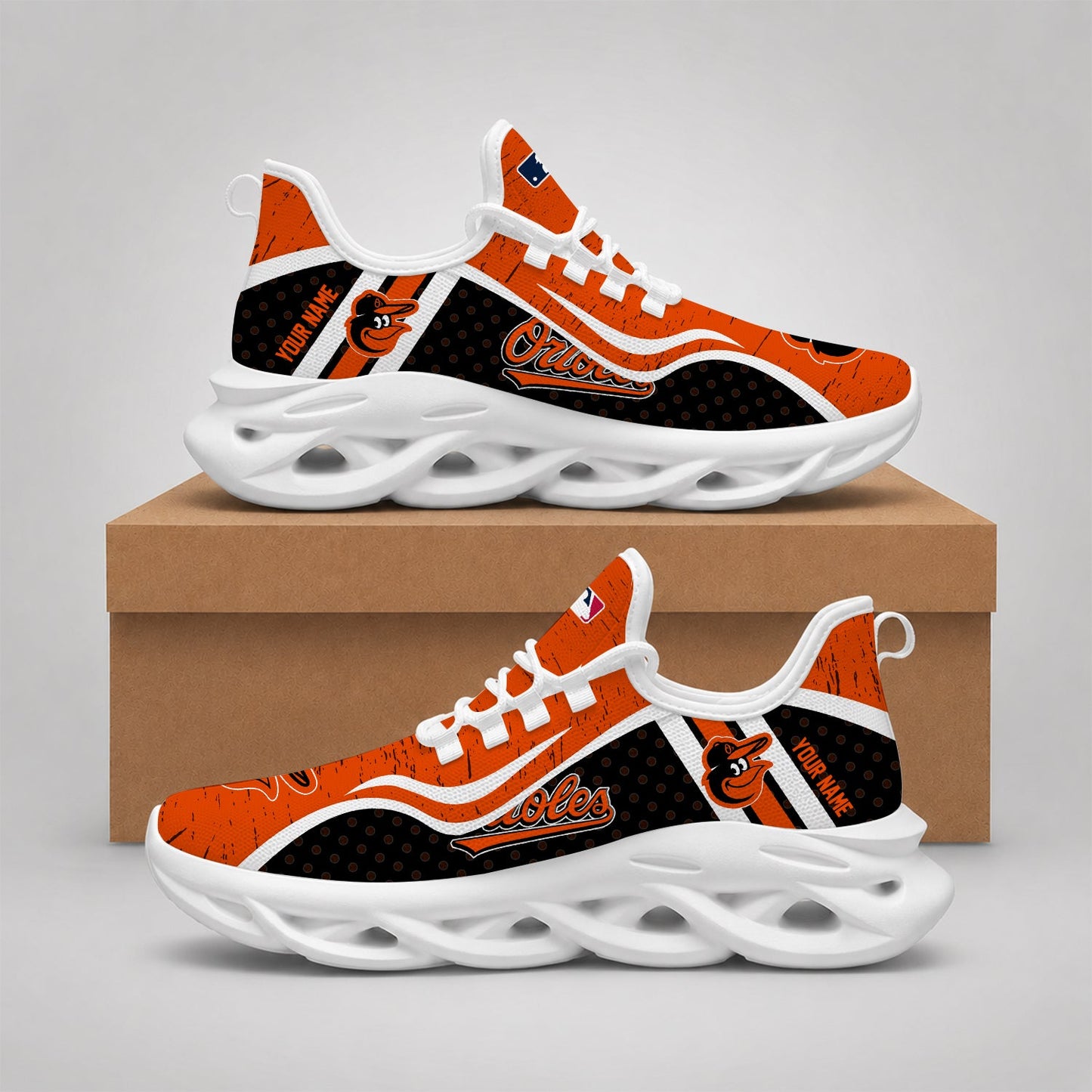 VIRAL EDITION - NEW CUSTOMIZED MLB25 BOS BALTIMORE ORIOLES MAX SOUL SHOES