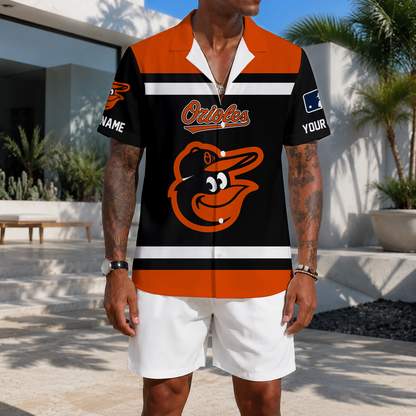 MEGA SALE - NEW CUSTOMIZED MLB25 BOS BALTIMORE ORIOLES UNISEX HAWAIIAN SHIRT