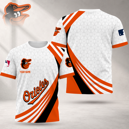 FINAL SALE - NEW CUSTOMIZED MLB25 BOS BALTIMORE ORIOLES T-SHIRT, POLO SHIRT, ZIP POLO SHIRT, SWEATSHIRT, HOODIE & ZIP HOODIE