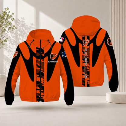 LIMITED EDITION - NEW CUSTOMIZED MLB25 BOS BALTIMORE ORIOLES WINDBREAKER JACKET