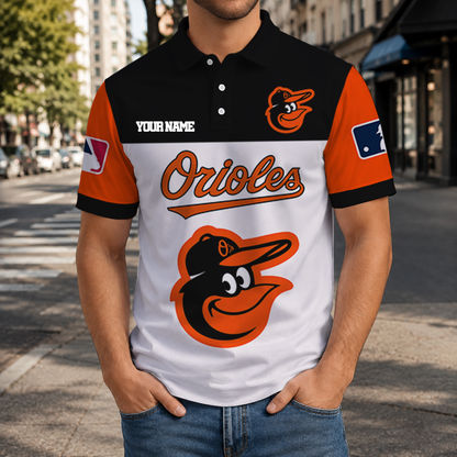 HOT DEAL - NEW CUSTOMIZED MLB25 BOS BALTIMORE ORIOLES T-SHIRT, POLO SHIRT, ZIP POLO SHIRT, SWEATSHIRT, HOODIE & ZIP HOODIE