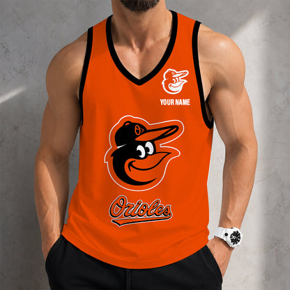 FINAL SALE - NEW CUSTOMIZED MLB25 BALTIMORE ORIOLES UNISEX TANK TOP