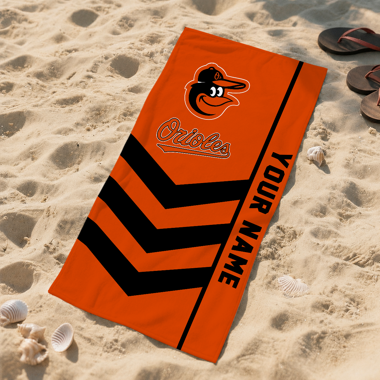 HOT DEAL - NEW CUSTOMIZED MLB25 BOS BALTIMORE ORIOLES BEACH TOWEL FOR FAN